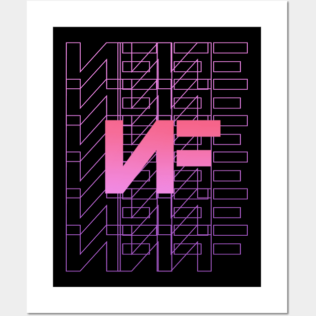 nf line art pink Wall Art by bambangbuta